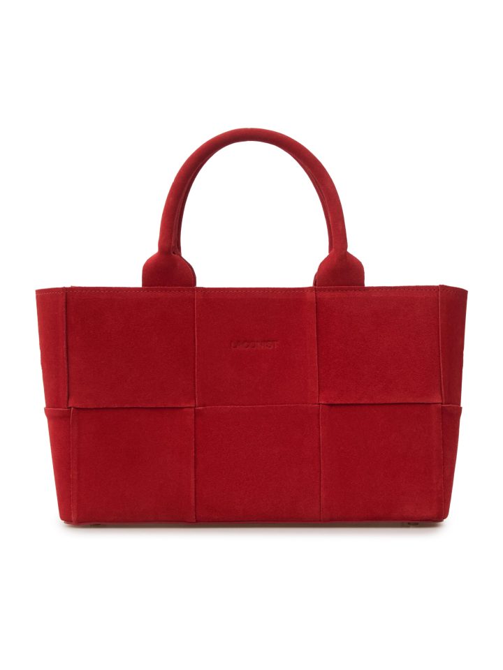 СУМКА У ФОРМІ КУБ ІЗ ЗАМШІ BRIGHT RED