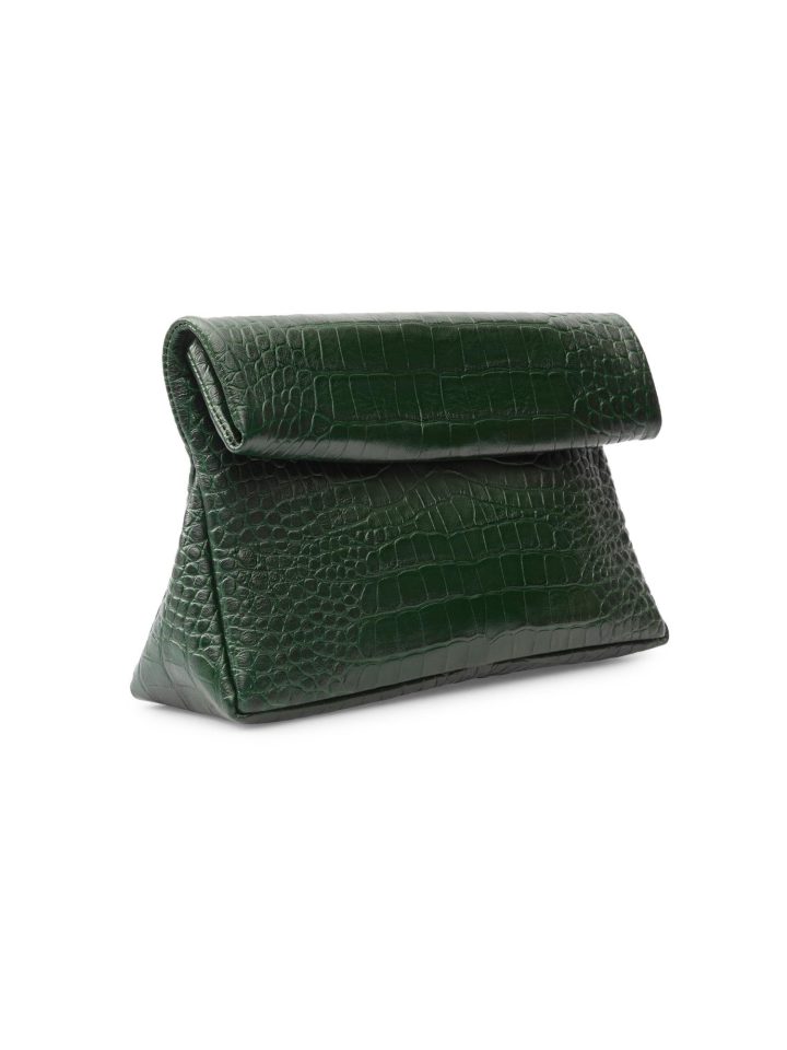ШКІРЯНИЙ КЛАТЧ  CROC MALACHITE
